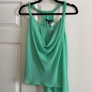 Naked Zebra Cowl Top w Braid Straps NWT